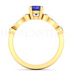 ANILLOS DE COMPROMISO MODELO TAROT TANZANITA ORO ROSA