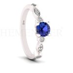ANILLOS DE COMPROMISO MODELO TAROT TANZANITA ORO BLANCO