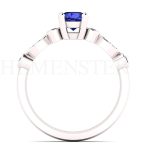 ANILLOS DE COMPROMISO MODELO TAROT TANZANITA ORO BLANCO