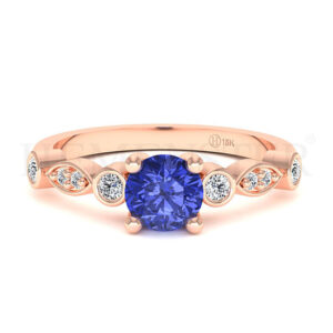 Anillos de compromiso con gemas de color