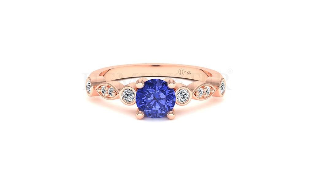 Anillos de compromiso con gemas de color