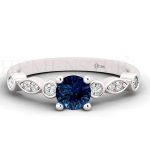 ANILLOS DE COMPROMISO MODELO TAROT ZAFIRO ORO BLANCO