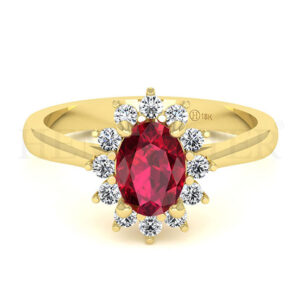 Anillos de compromiso con gemas de color