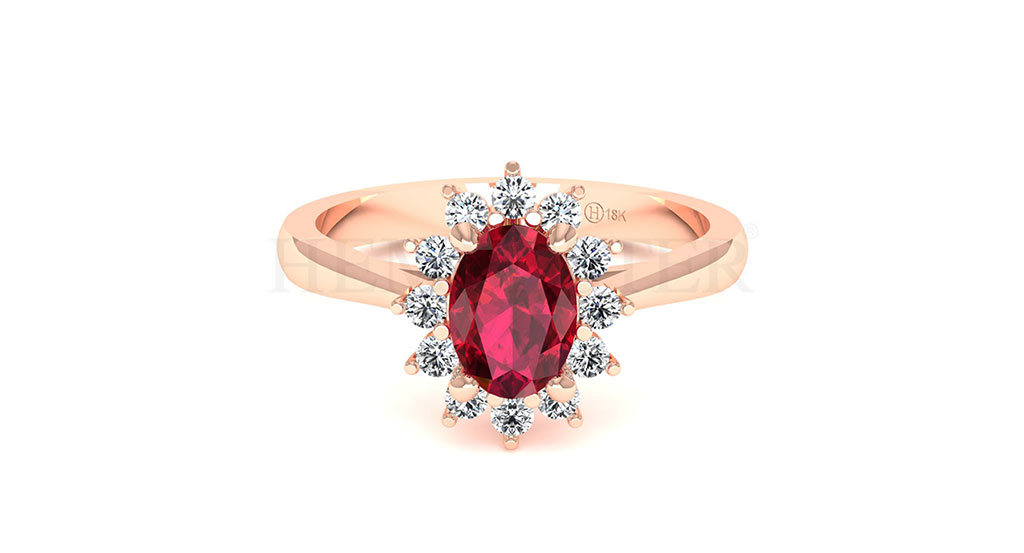 Anillos de compromiso con gemas de color