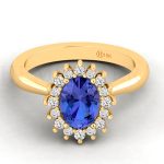 ANILLOS DE COMPROMISO MODELO YORK TANZANITA ORO AMARILLO