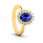 ANILLOS DE COMPROMISO MODELO YORK TANZANITA ORO AMARILLO