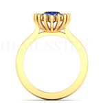 ANILLOS DE COMPROMISO MODELO YORK TANZANITA ORO AMARILLO