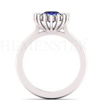 ANILLOS DE COMPROMISO MODELO YORK TANZANITA ORO BLANCO