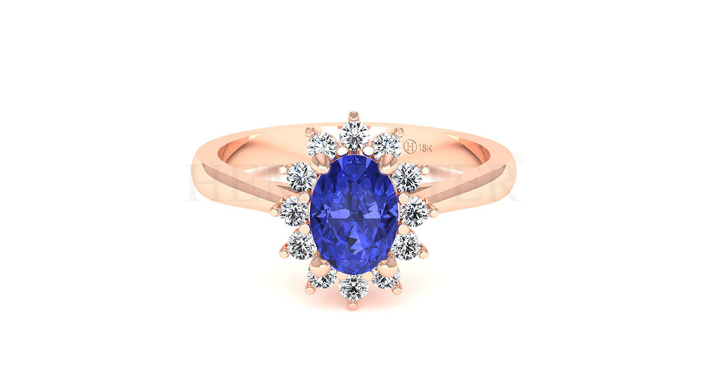 Anillos de compromiso con gemas de color