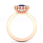ANILLOS DE COMPROMISO MODELO YORK TANZANITA ORO ROSADO