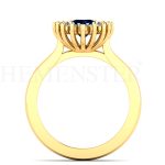 ANILLOS DE COMPROMISO MODELO YORK ZAFIRO ORO AMARILLO