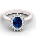 ANILLOS DE COMPROMISO MODELO YORK ZAFIRO ORO BLANCO