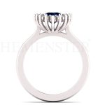 ANILLOS DE COMPROMISO MODELO YORK ZAFIRO ORO BLANCO