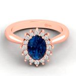 ANILLOS DE COMPROMISO MODELO YORK ZAFIRO ORO ROSA