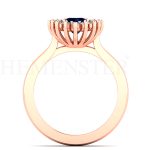 ANILLOS DE COMPROMISO MODELO YORK ZAFIRO ORO ROSA