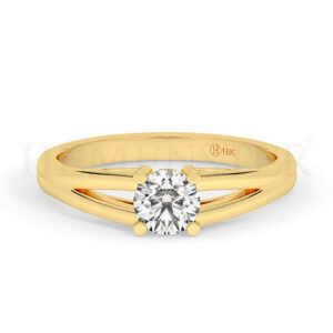 Anillos de compromiso de oro con diamantes