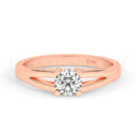 Anillos de compromiso de oro con diamantes