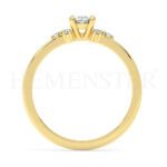 Anillos de compromiso de oro con diamantes