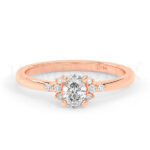 Anillos de compromiso de oro con diamantes