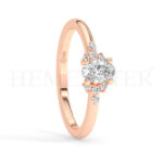Anillos de compromiso de oro con diamantes
