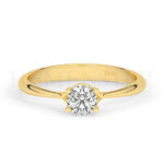 Anillos de compromiso de oro con diamantes