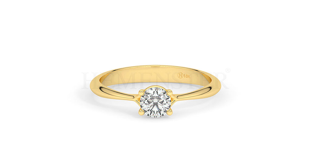Anillos de compromiso de oro con diamantes