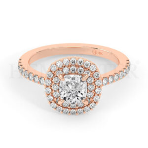 Anillos de compromiso de oro con diamantes