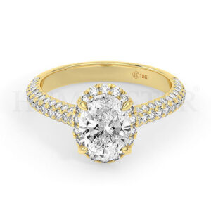 Anillos de compromiso de oro con diamantes