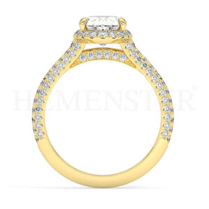 Anillos de compromiso de oro con diamantes