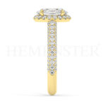 Anillos de compromiso de oro con diamantes