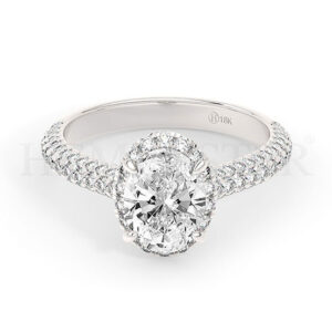 Anillos de compromiso de oro con diamantes