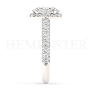 Anillos de compromiso de oro con diamantes