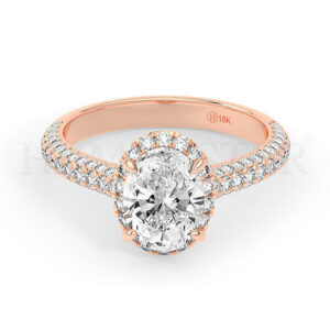 Anillos de compromiso de oro con diamantes