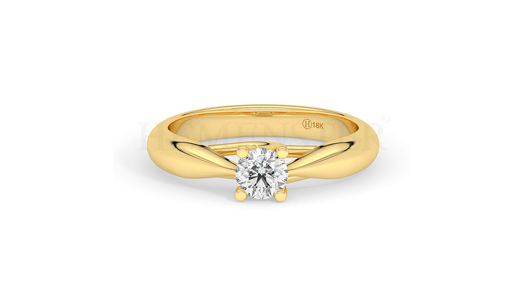Anillos de compromiso de oro con diamantes