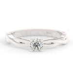 Anillos de compromiso de oro con diamantes