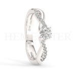 Anillos de compromiso de oro con diamantes