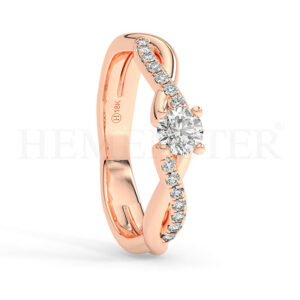 Anillos de compromiso de oro con diamantes