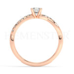 Anillos de compromiso de oro con diamantes