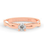 Anillos de compromiso de oro con diamantes