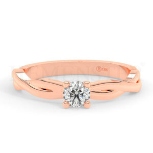 Anillos de compromiso de oro con diamantes