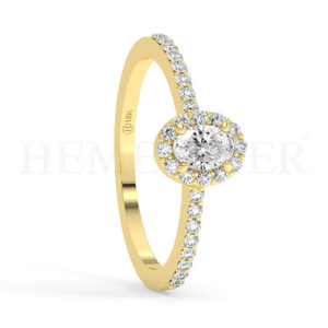 Anillos de compromiso de oro con diamantes