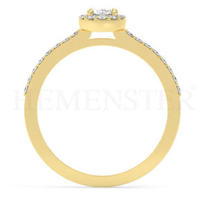 Anillos de compromiso de oro con diamantes