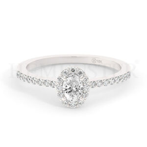 Anillos de compromiso de oro con diamantes