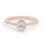Anillos de compromiso de oro con diamantes