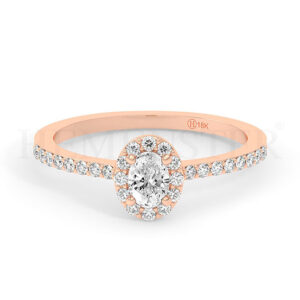 Anillos de compromiso de oro con diamantes