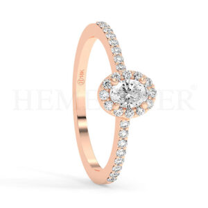 Anillos de compromiso de oro con diamantes