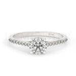 Anillos de compromiso de oro con diamantes