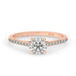 Anillos de compromiso de oro con diamantes