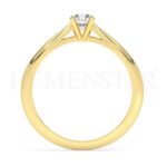 Anillos de compromiso de oro con diamantes