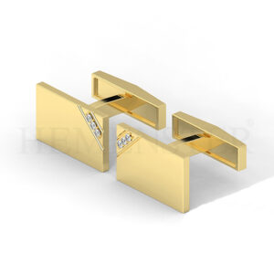 Gemelos de oro con diamantes